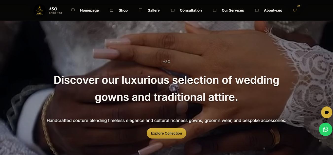 AsosBridal Bridal Boutique built by Bigg3rly Labs